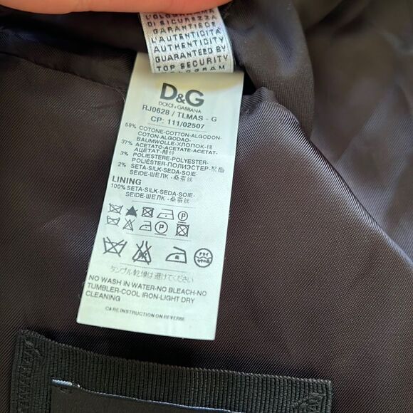 Dolce & Gabbana George Black Silk Lapels Printed single breasted blazer 38 - Picture 9 of 10